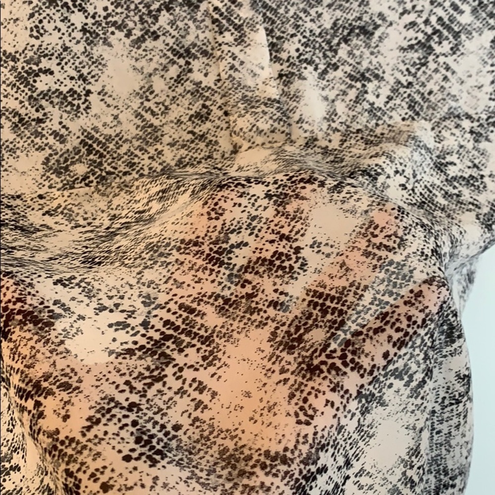 Ro & De Snake Print Button Down Blouse - image 7